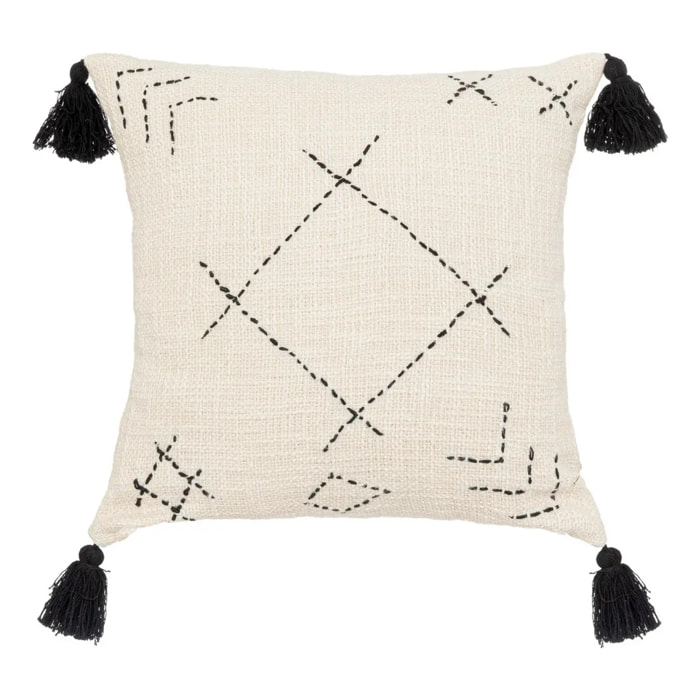 Housse de coussin "Atelier" en coton 40x40cm beige