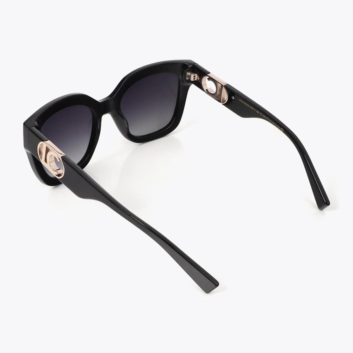 Occhiali Quadrati con Logo Dorato