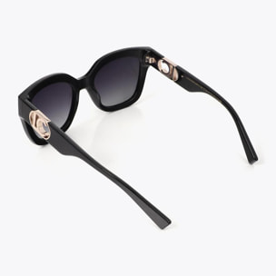 Occhiali Quadrati con Logo Dorato