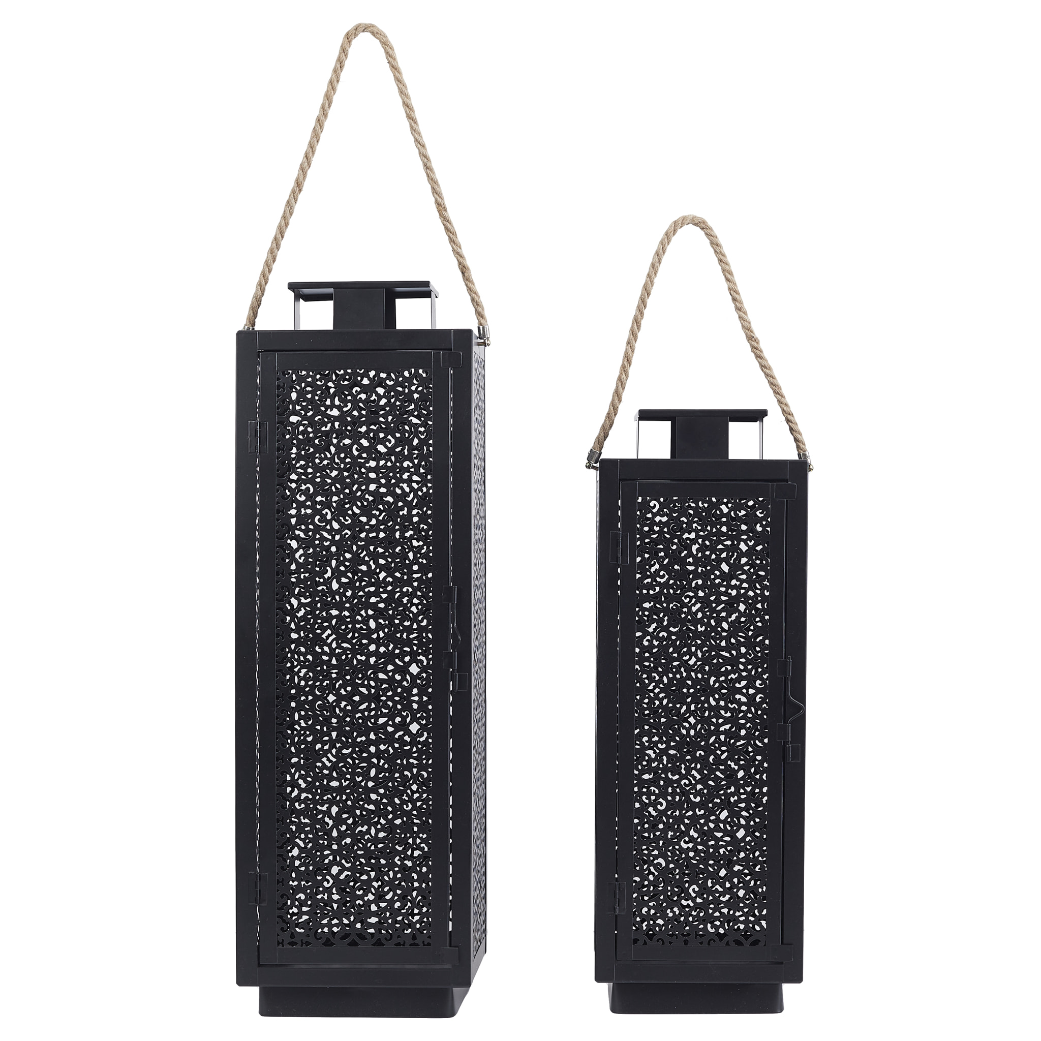 Lanterne Metal Ajoure Noir