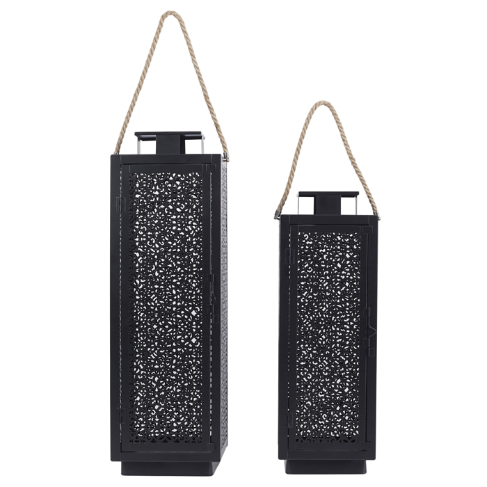Lanterne Metal Ajoure Noir