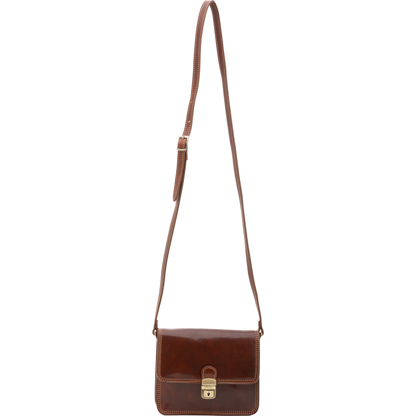Borsa a tracolla da donna - Modello False - Vera pelle - 20.0 x 16.0 x 7.0 cm