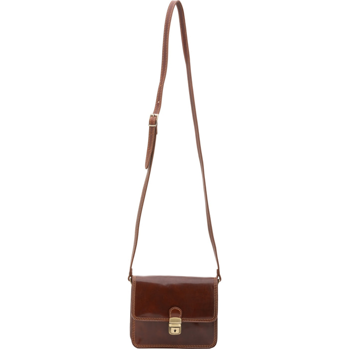 Borsa a tracolla da donna - Modello False - Vera pelle - 20.0 x 16.0 x 7.0 cm