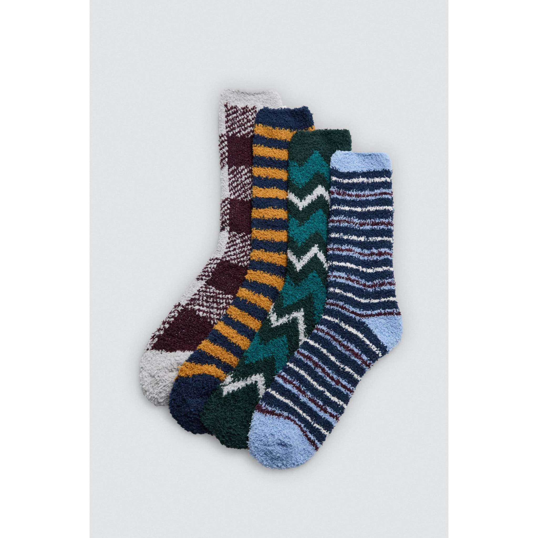 Confezione da 4 calzini antipressione con stampa geometrica astratta