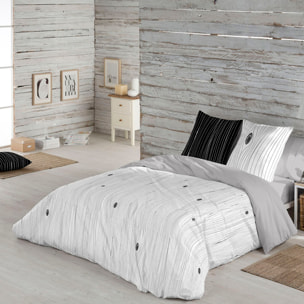 Icehome - Funda Nórdica Estampada - Cierre Solapa - 100% Algodón - Incluye 1/2 Fundas de Almohada - Tree Bark