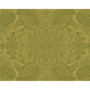 Set pur coton enduit motif jacquard Mille isaphire vermeil