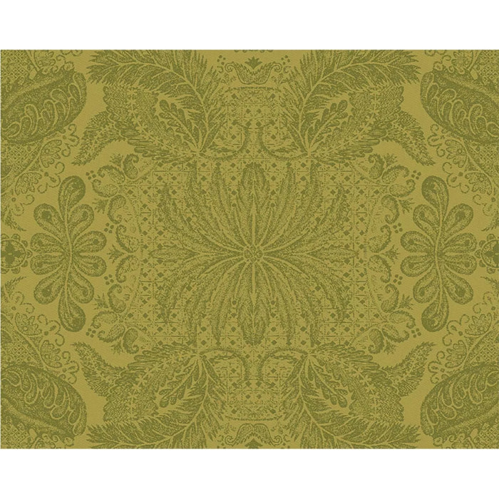 Set pur coton enduit motif jacquard Mille isaphire vermeil
