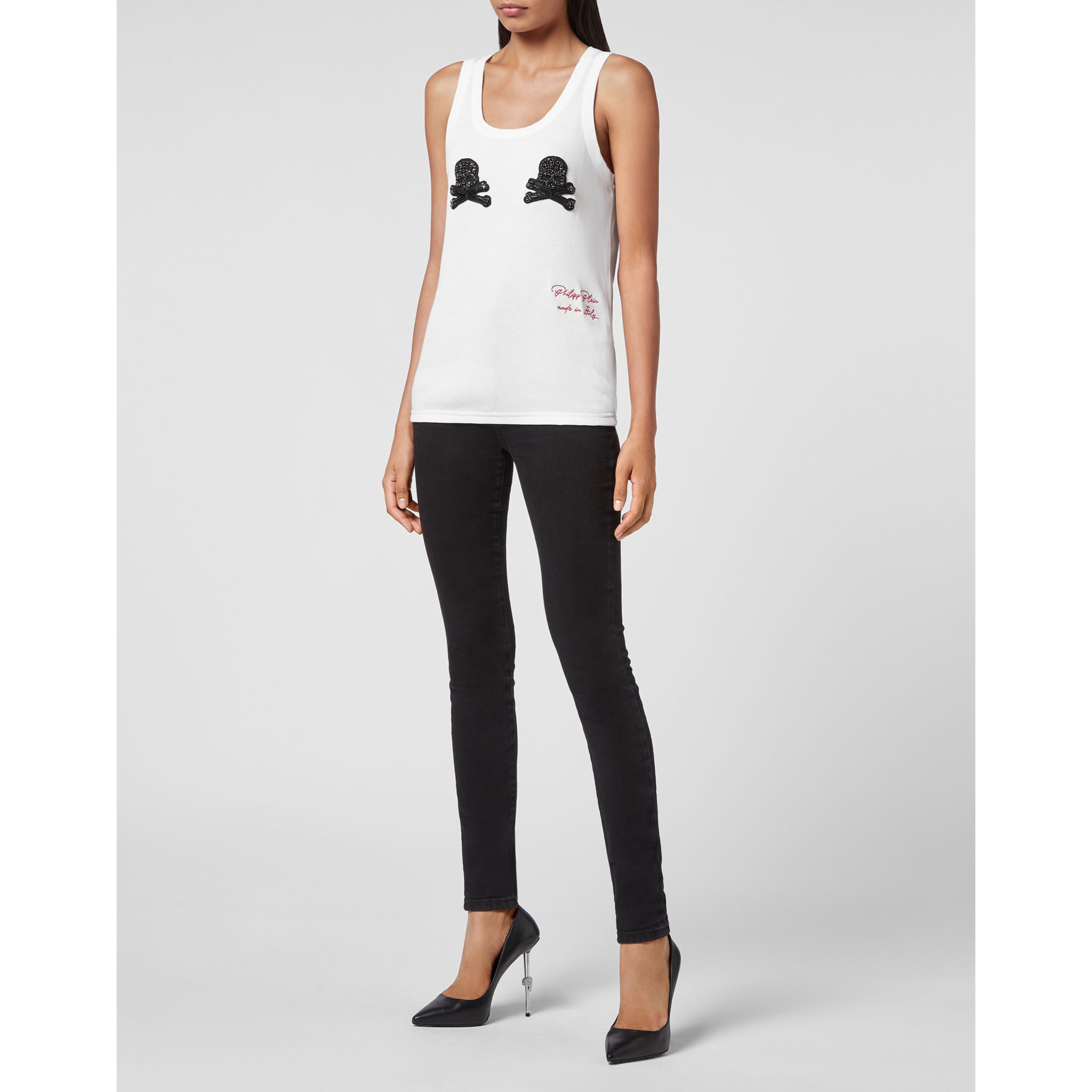 PHILIPP PLEIN Camiseta de tirantes SKULL