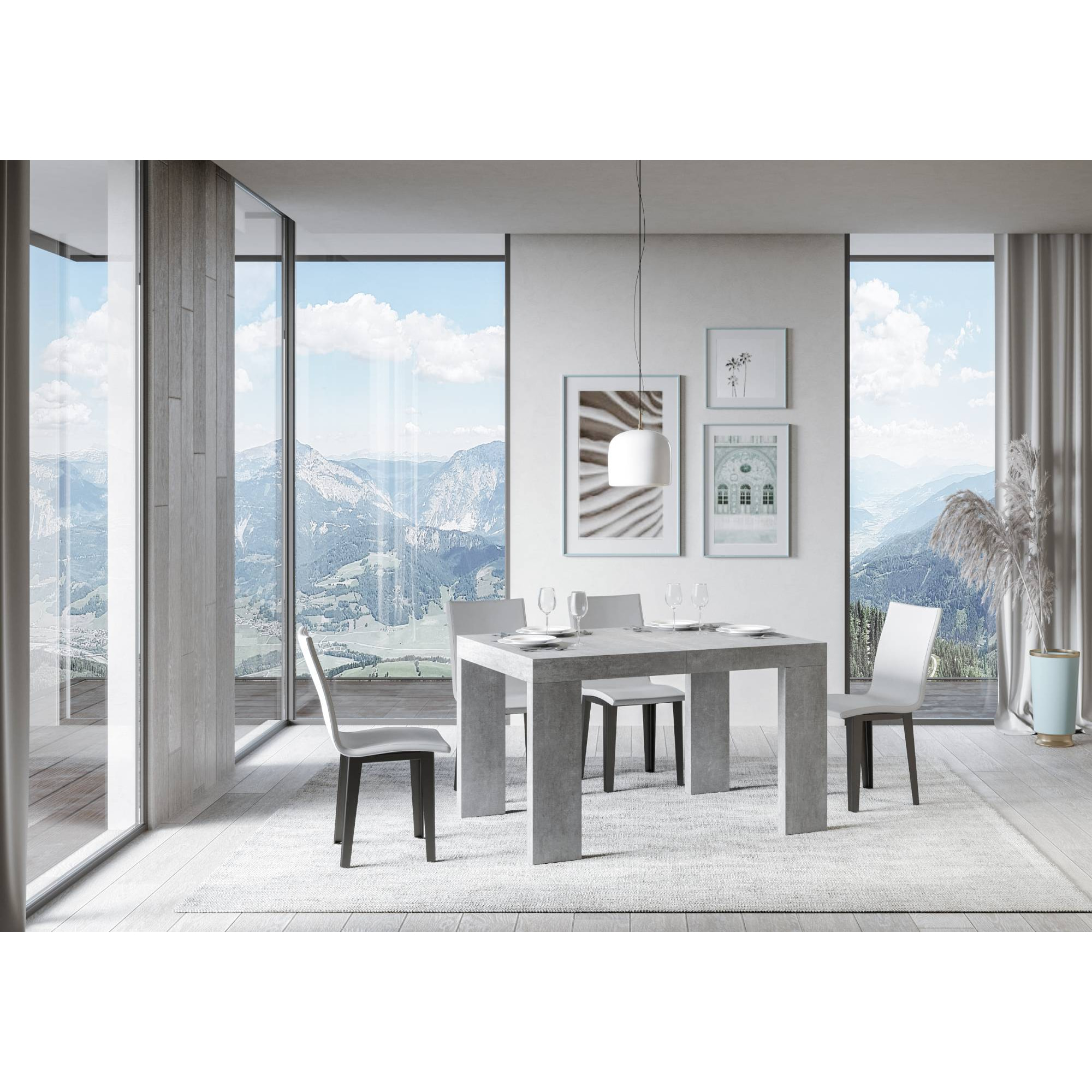 Table extensible 90x130/234 cm Roxell Premium Gris Béton