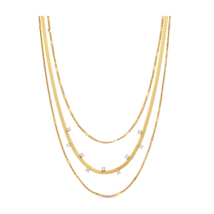 Collar acabado en oro amarillo de 18k