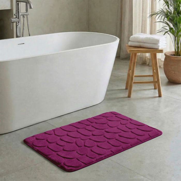 Tapis de bain Microfibre PEBBLE Violet MSV
