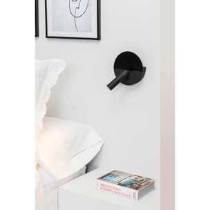 DUAS Lampe applique lecteur noir avec USB