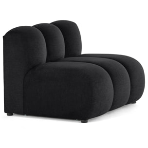 Debbie - module d'assise sans accoudoirs en tissu texturé - Noir