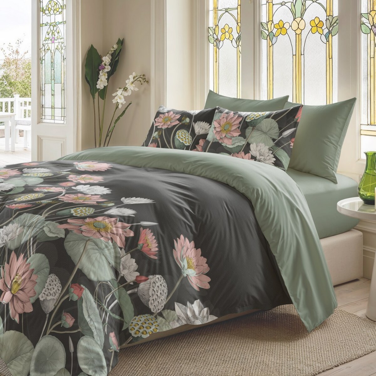 Housse de couette ninfa noir