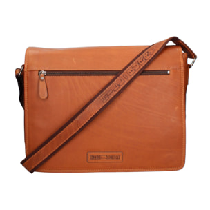 Borsa a tracolla  da uomo In Vera pelle Made in Italy 40x31x12 cm