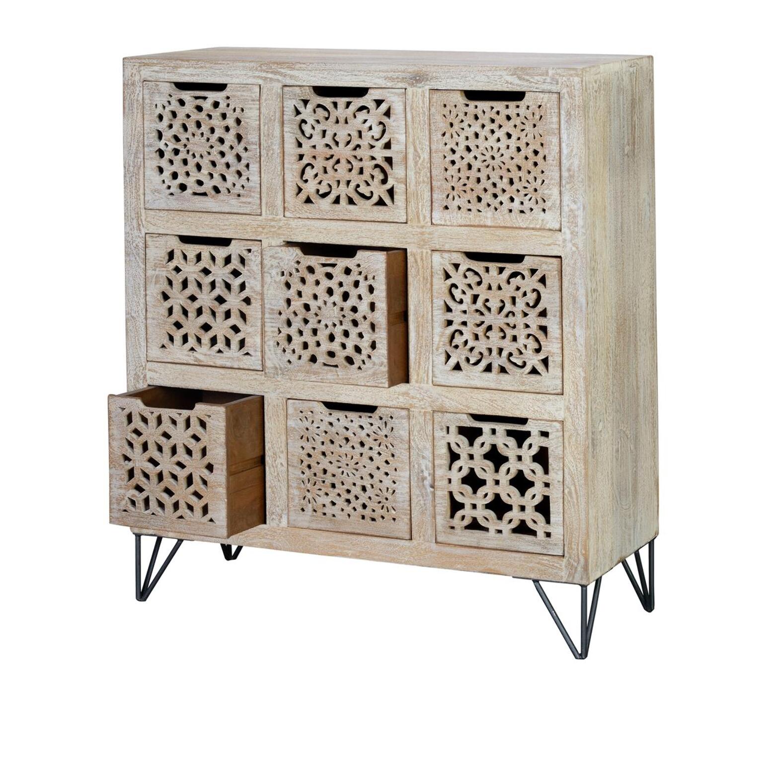 Cómoda - madera de mango - 102x88x38cm