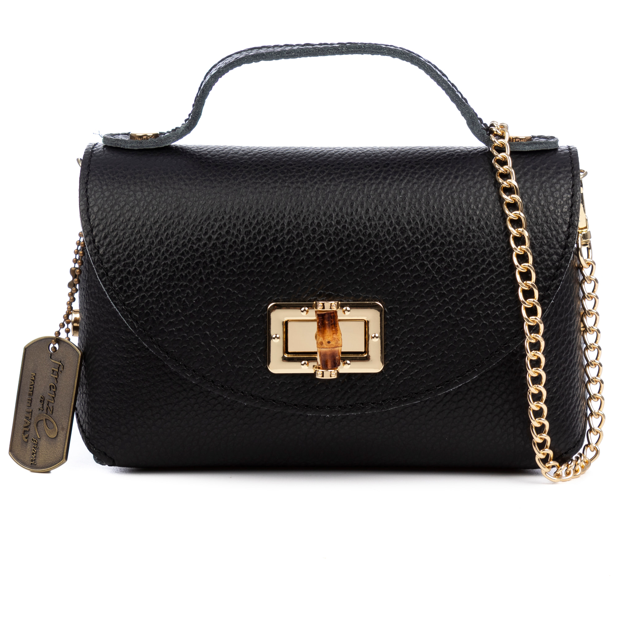 Barrafranca bolso de mano mujer. Piel auténtica Dollaro.