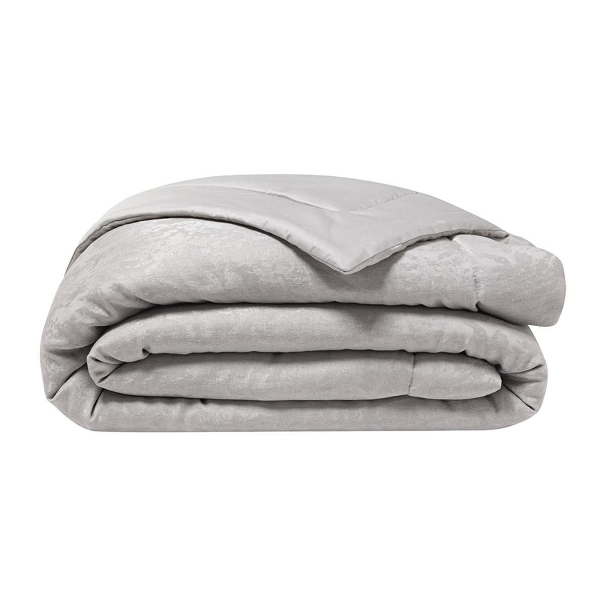 Plaid imprimé en lin et soie, LIN & SOIE, Gris Argent