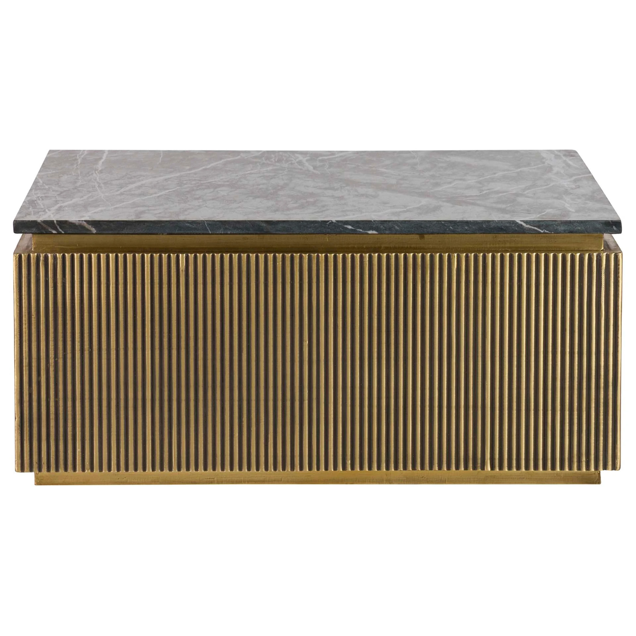 Mesa Centro Piedra Metal Mdf Lumina 90x90x40 Cm