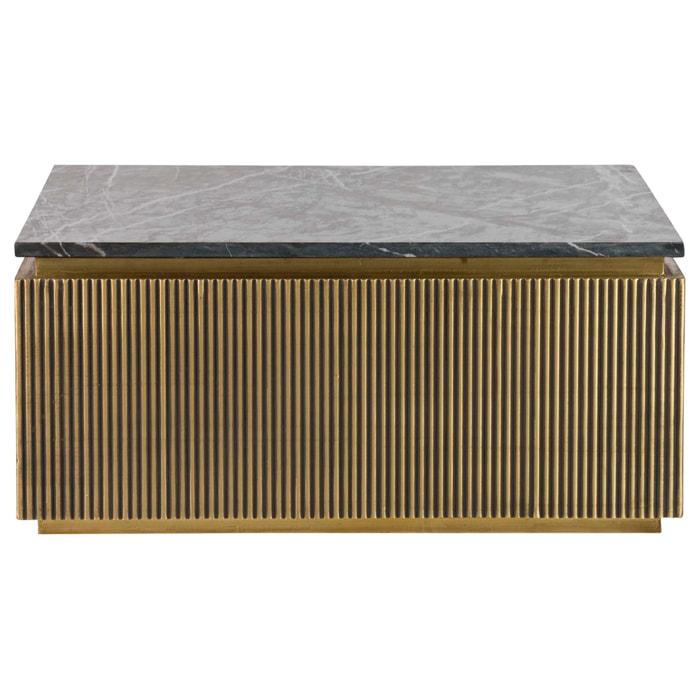 Mesa Centro Piedra Metal Mdf Lumina 90x90x40 Cm