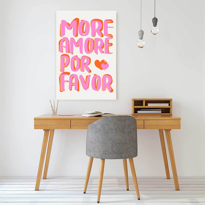 Tableau minimaliste more amore  Toile imprimée