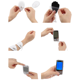 Elettrostimolatore muscolare EMS Portable MHD-16A. 16 modalità, 20 intensità. Dimensioni compatte, batteria ricaricabile.