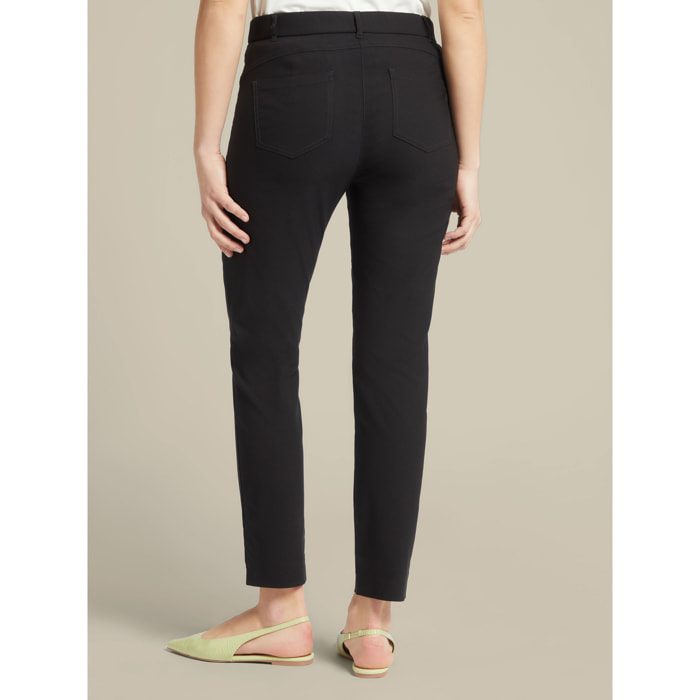 Elena Mirò - Pantalones skinny stretch de viscosa ECOVERO™ - Negro