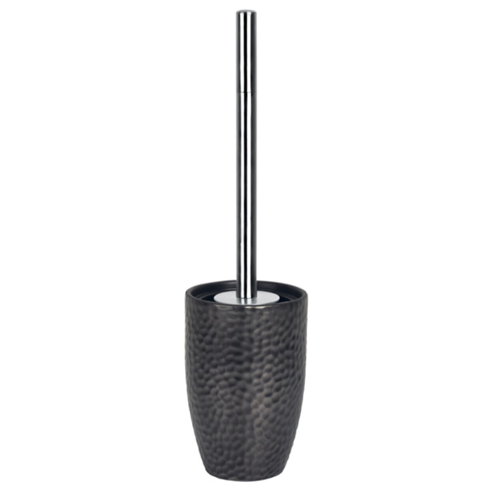 Brosse Wc avec support Céramique DARWIN HAMMERED Noir Spirella