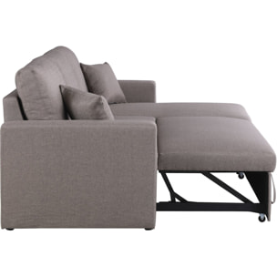 Canapé d'angle convertible/ réversible avec coffre "Alain" - 3 places - Taupe
