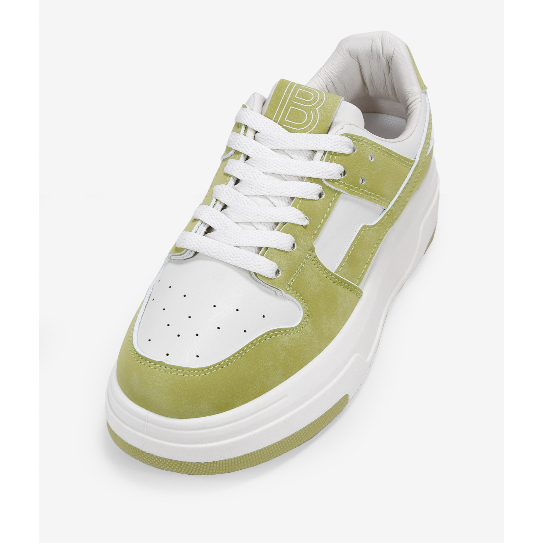 Zapatillas con plataforma verdes con cordones