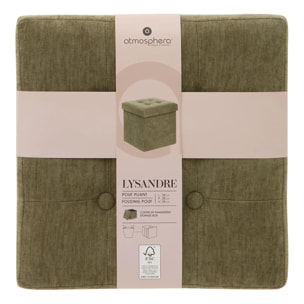 Pouf Lysandre 38x38cm kaki