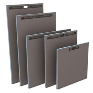 Receveur à carreler WEDI Fundo Riolito Neo + barrette de finition inox + bonde vertical + kit d'étanchéité 180 x 90 cm