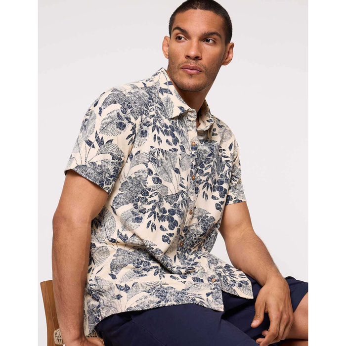 Camisa Manga Corta Beige - Sulimi