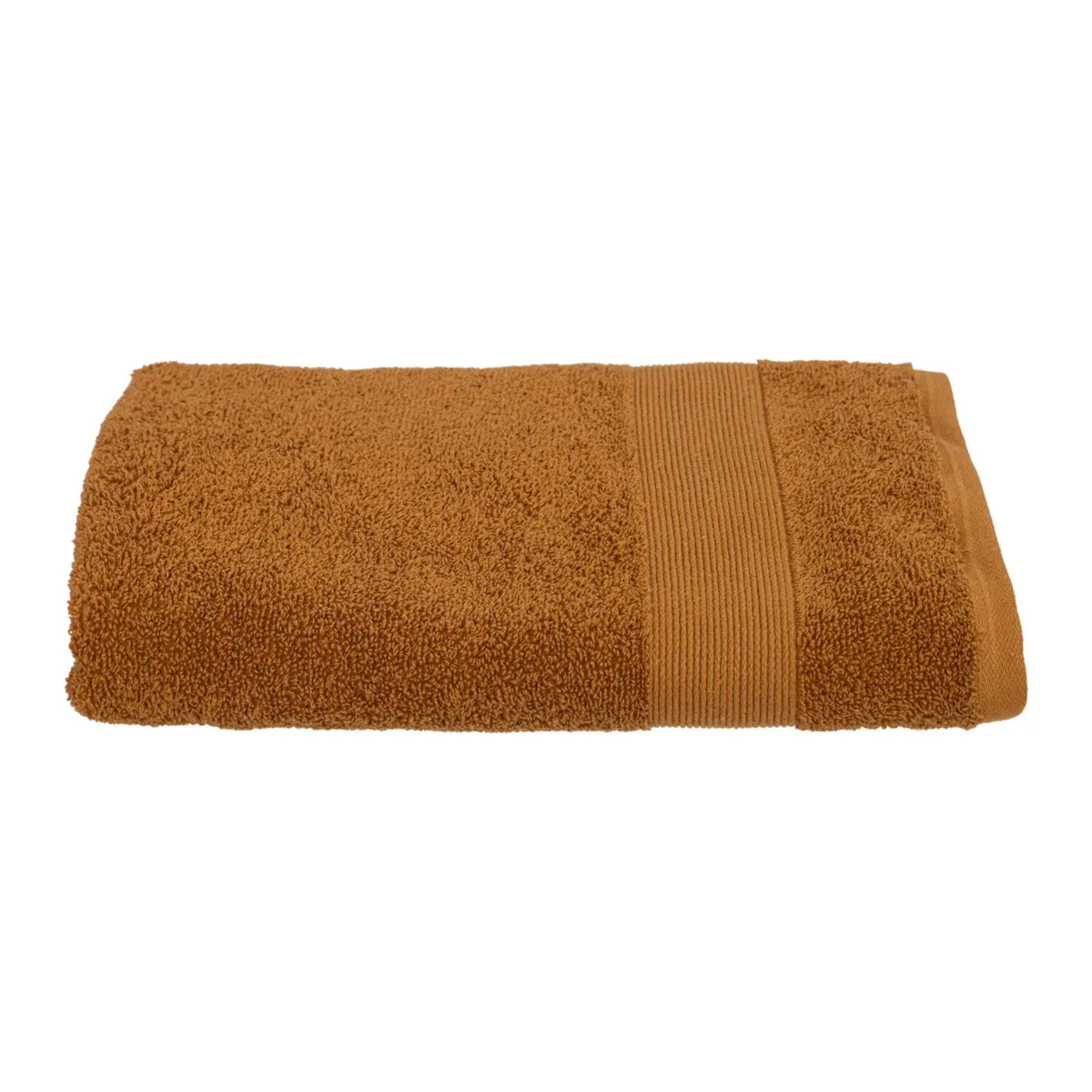 Drap de douche "Praia" en coton 70x130cm marron canelle