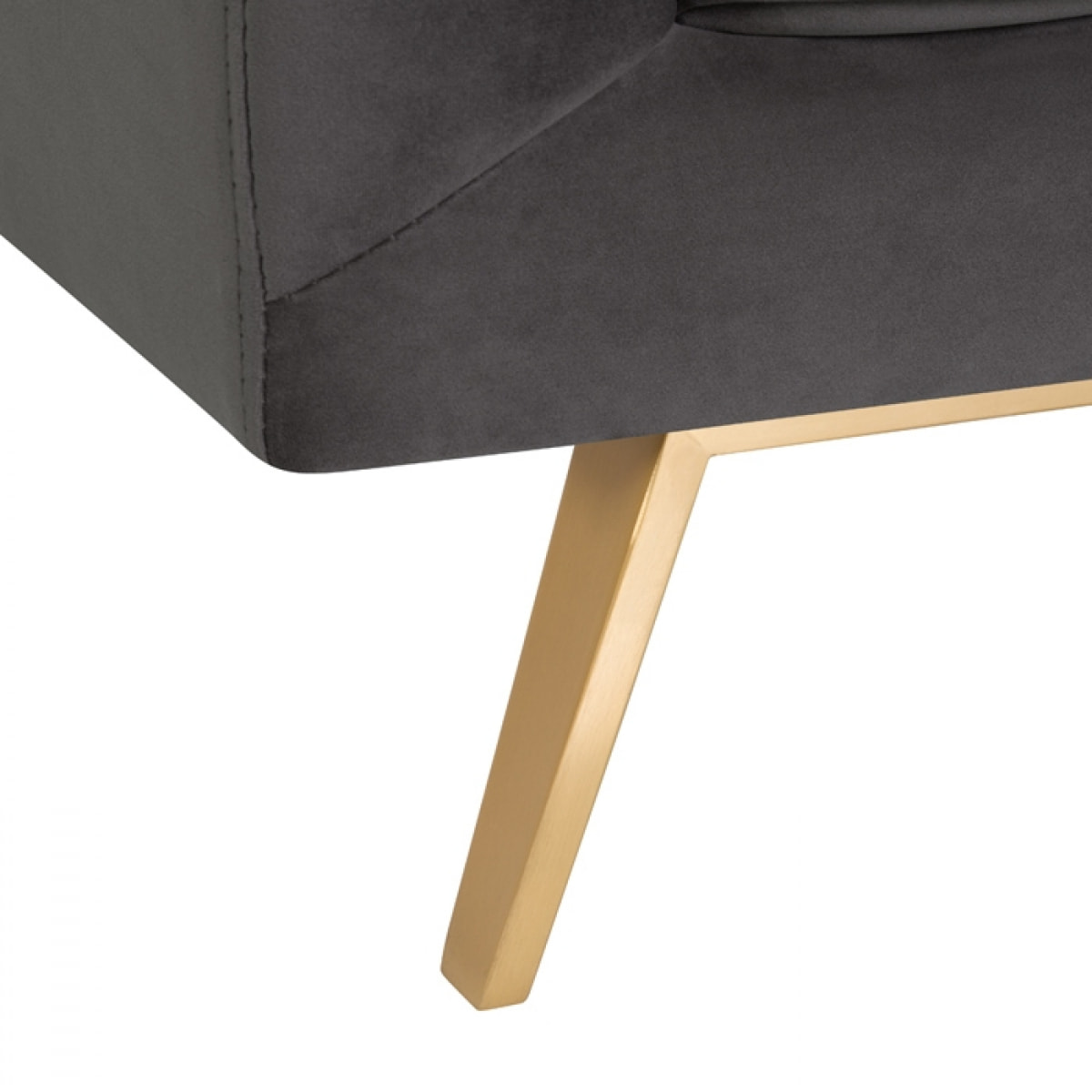 Fauteuil en velours gris - Gatsby