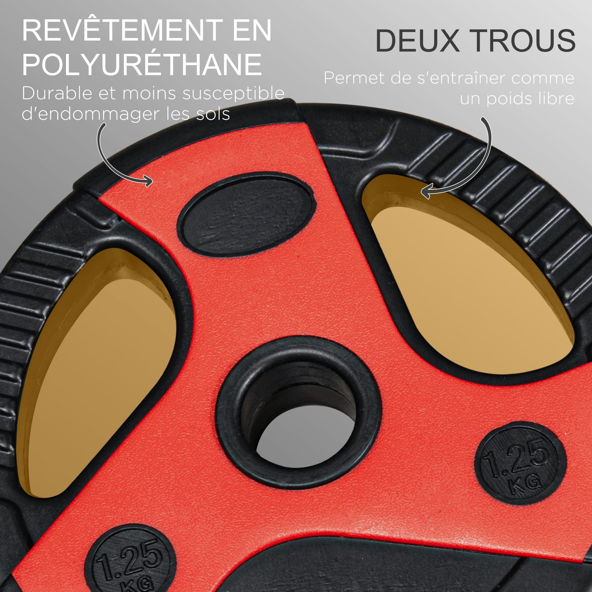 Kit pump 20 Kg - barre et poids de musculation 1,40 m 27 mm - sets de barre de musculation - noir rouge