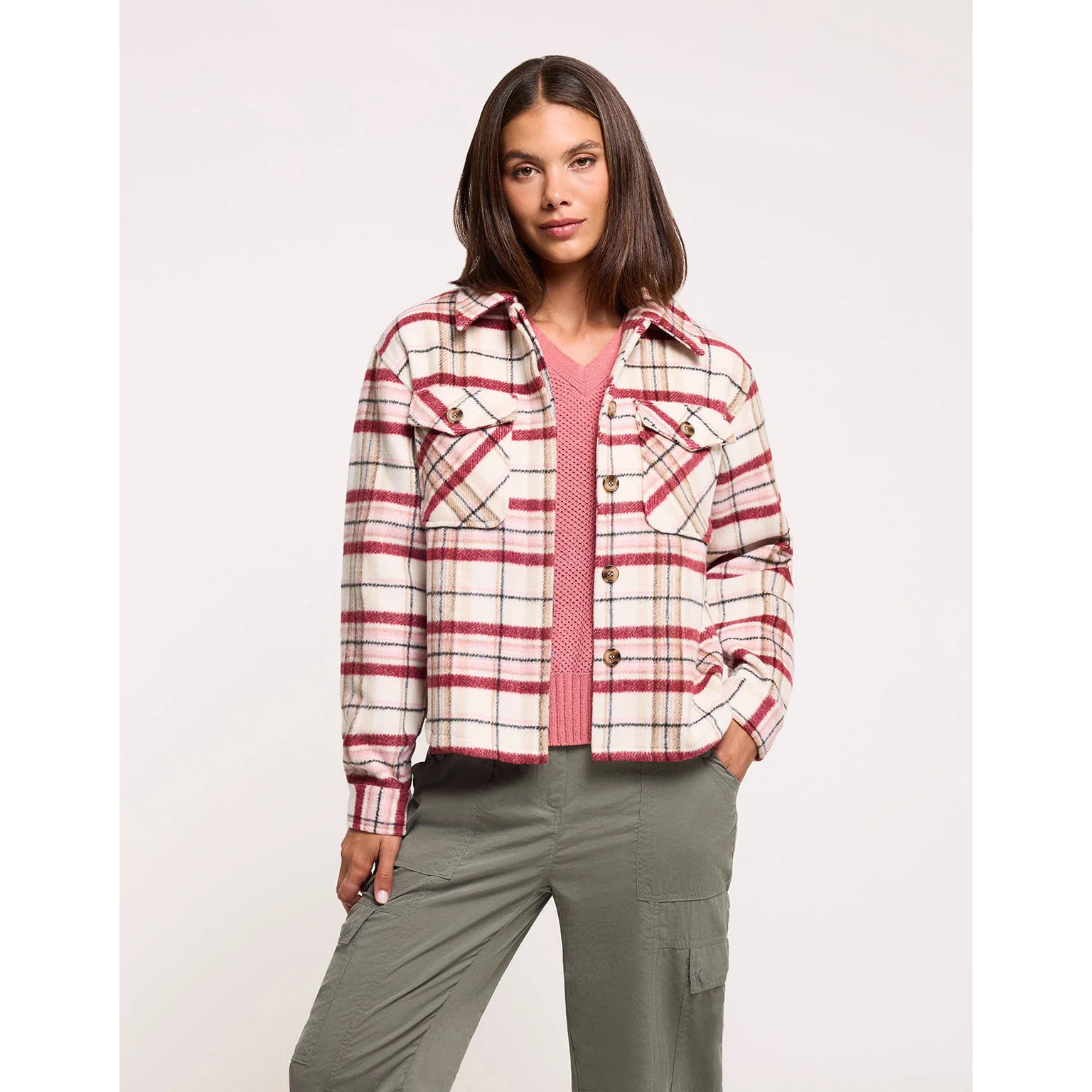 Chaqueta Cuadros Rosa - Tula