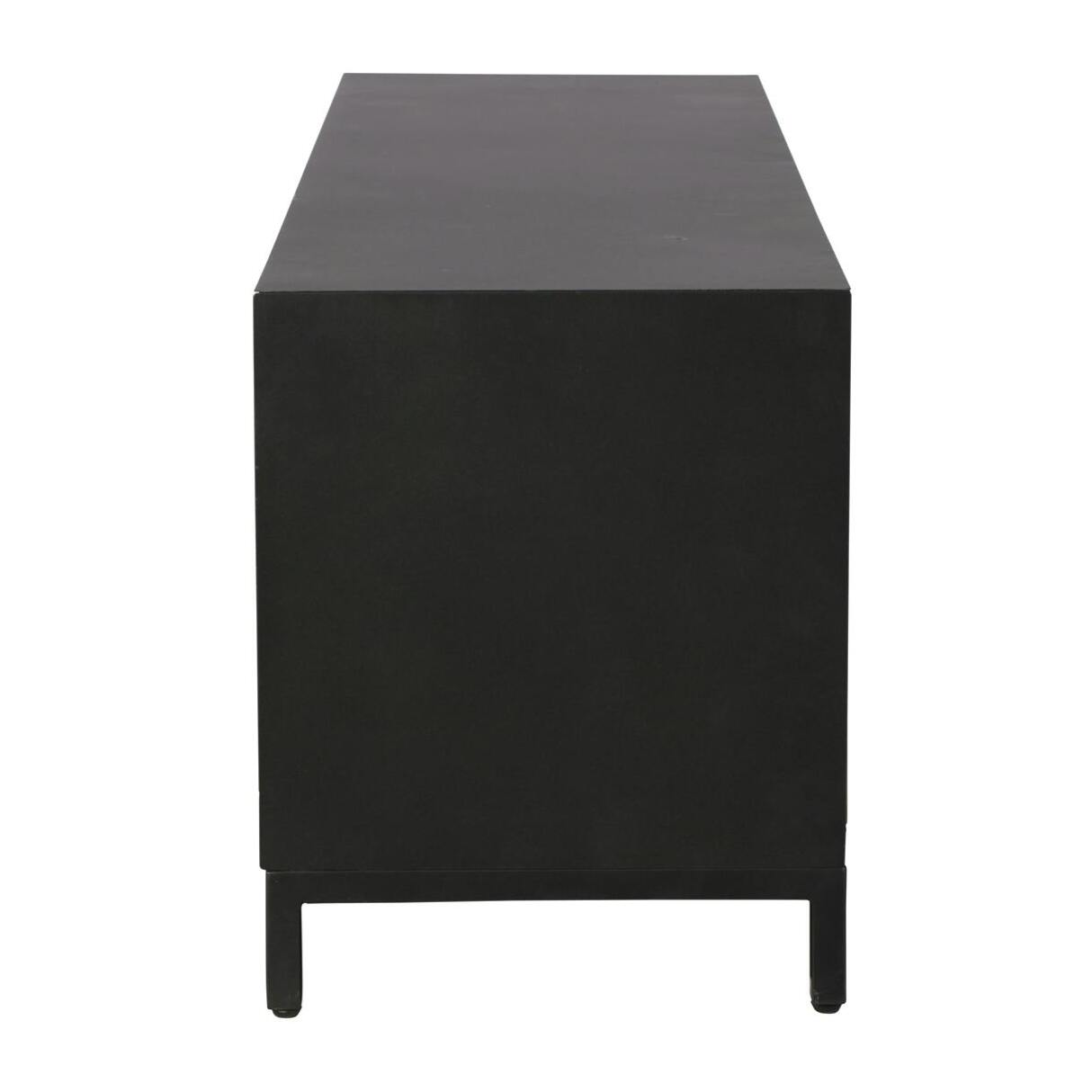Meuble TV 140 cm chêne encadrement métal HUDSON