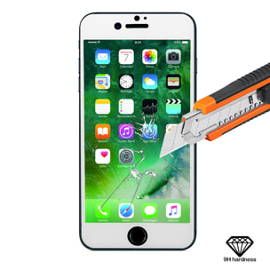 DAM VETRO TEMPERATO CON BORDI COLORATI IP7 PLUS / 8 PLUS 715 Cm. Colore bianco