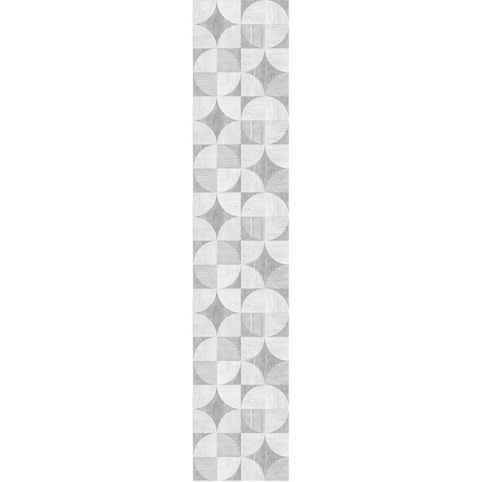 Papier peint intissé pré-encollé - MOSAÏQUE EFFET BOIS GRIS - 1 rouleau