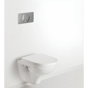 Cuvette WC suspendu compact sans bride Villeroy & Boch O.novo + abattant frein de chute