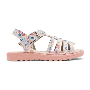 Sandalias Niña Cierre Hebilla Estampado Floral