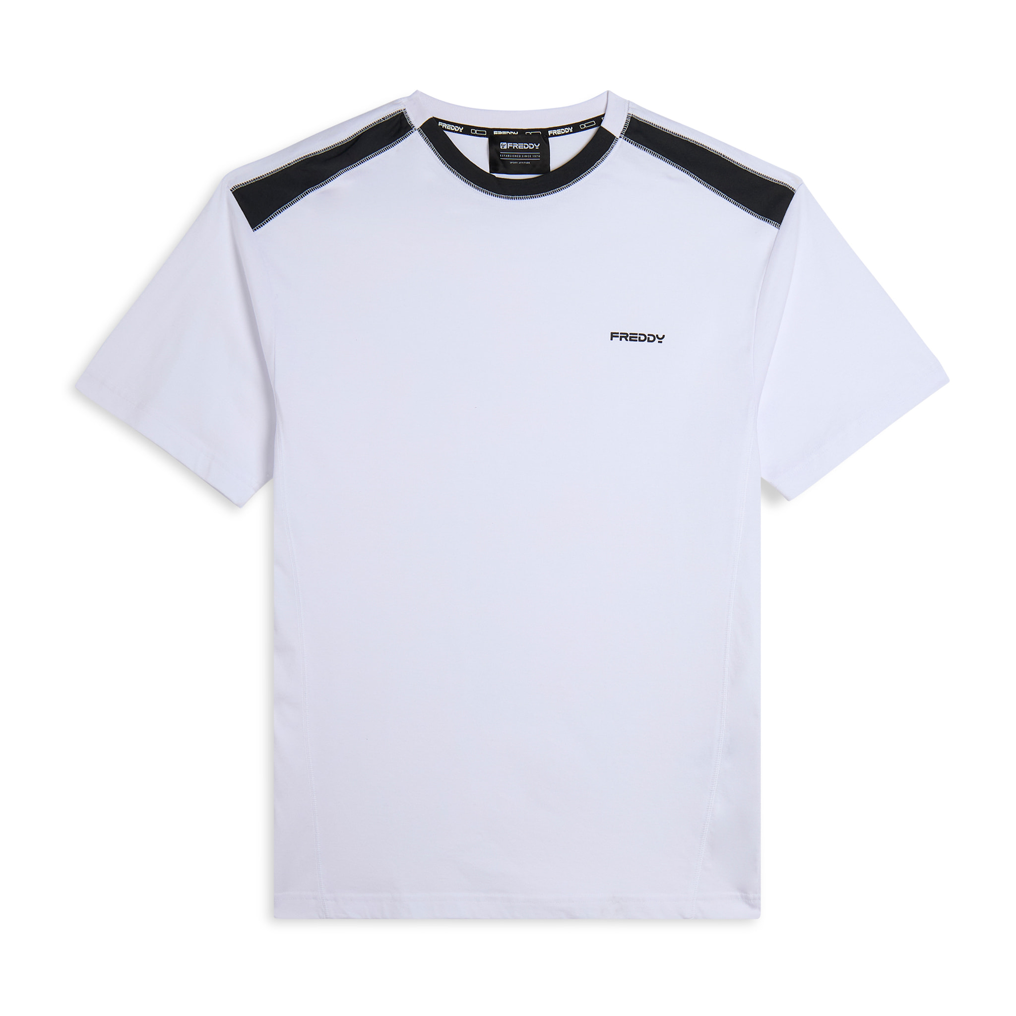 T-shirt con inserti sulle spalle