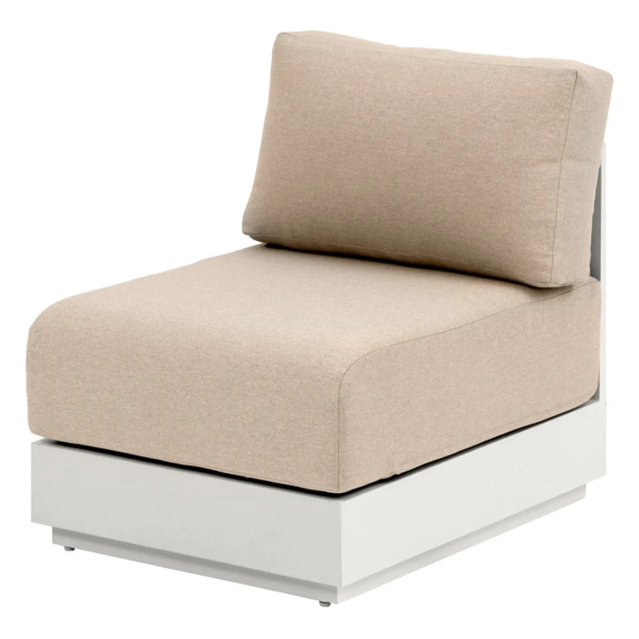 Chauffeuse de jardin "Allure" avoine aluminium et polyester