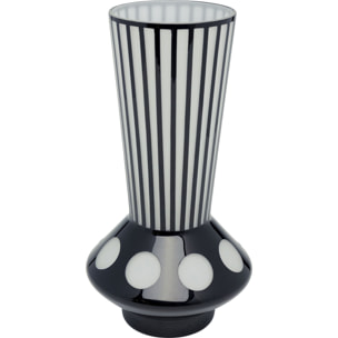 Vase Brillar noir et blanc 40cm Kare Design