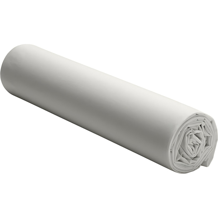 Drap housse - bonnet 30cm 100% percale de coton lavé gris perle