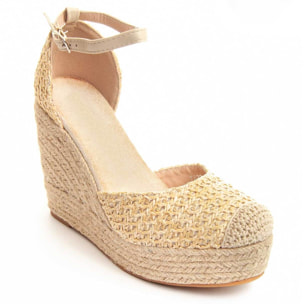 Alpargata de cuña - Beige - Altura: 12 cm