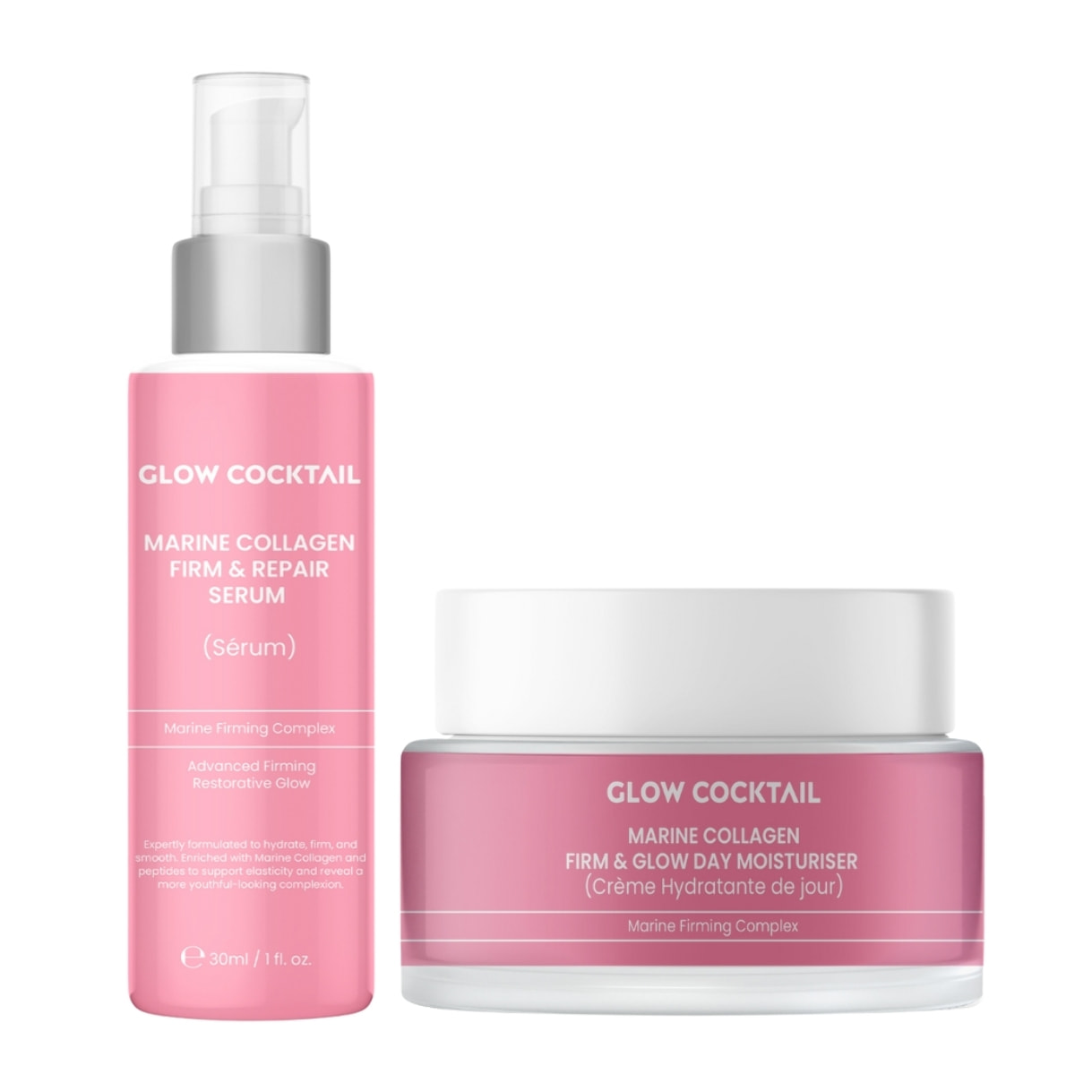 Kit de día reparador e iluminador con colágeno marino