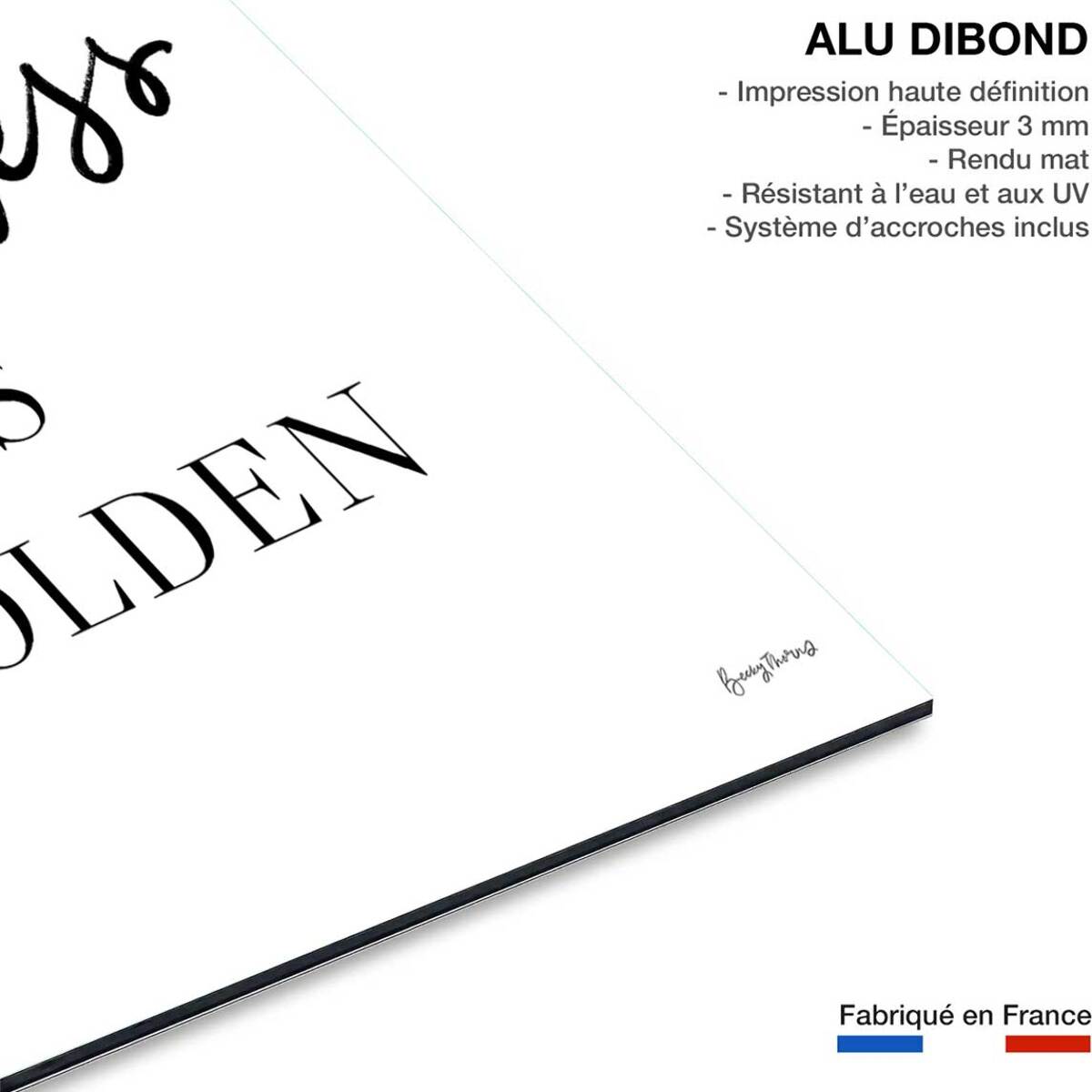 Tableau kindness is golden Tableau alu Dibond