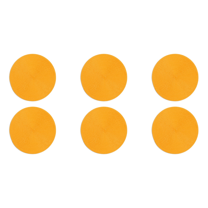 Set 6 tovagliette tonde Excelsa – Round, Polipropilene Giallo
